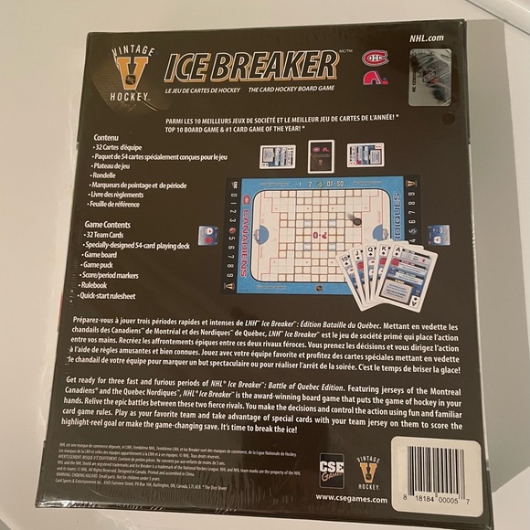 ICEBREAKER card hockey board game Limited edition bilingual Rare! New and Sealed - Picture 5 of 7